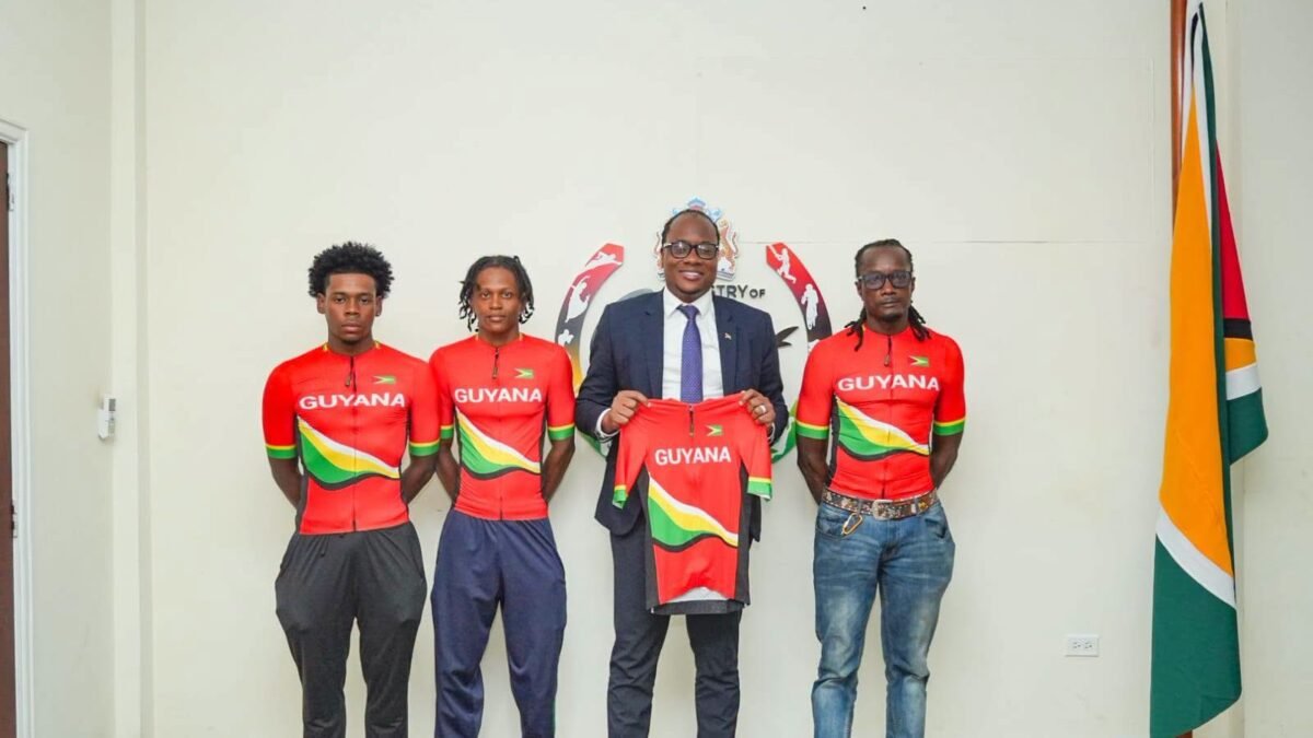 GUYANA’S CYCLING TEAM RECEIVES GOVERNMENT SUPPORT AHEAD OF CARIBBEAN CHAMPIONSHIPS
